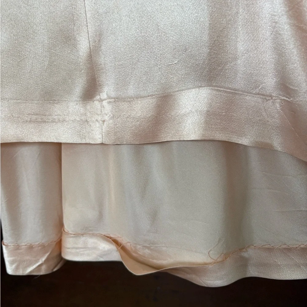 Vintage Peach Satin Gown/Robe - Picture 7 of 8
